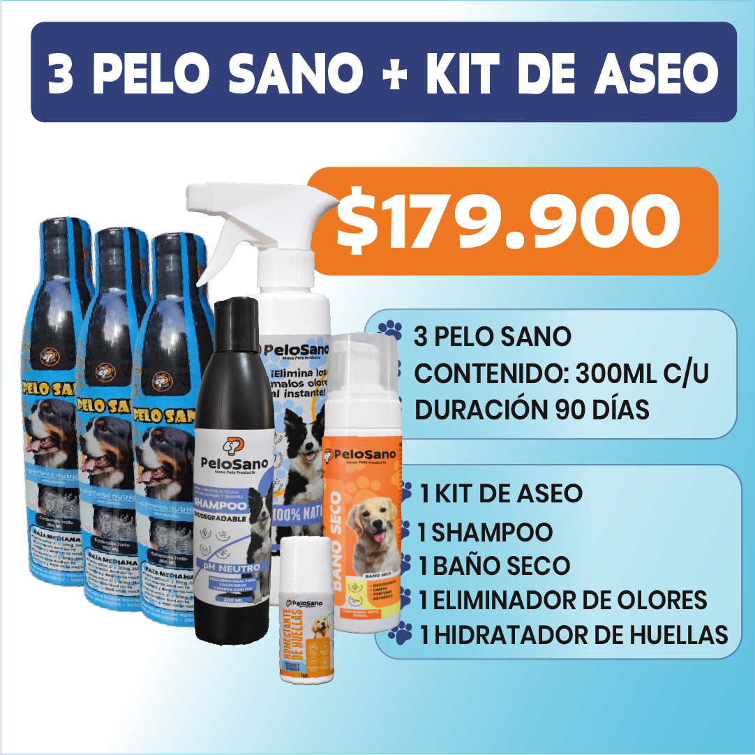 Suplemento + Kit de Aseo para Perros