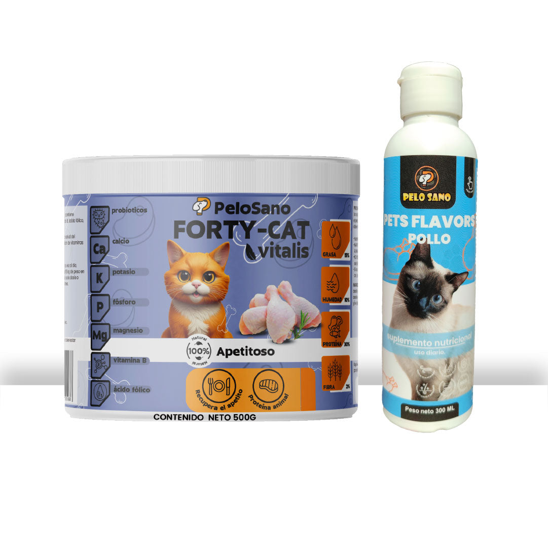 Combo Forty-Cat + Pelo Sano Gatos