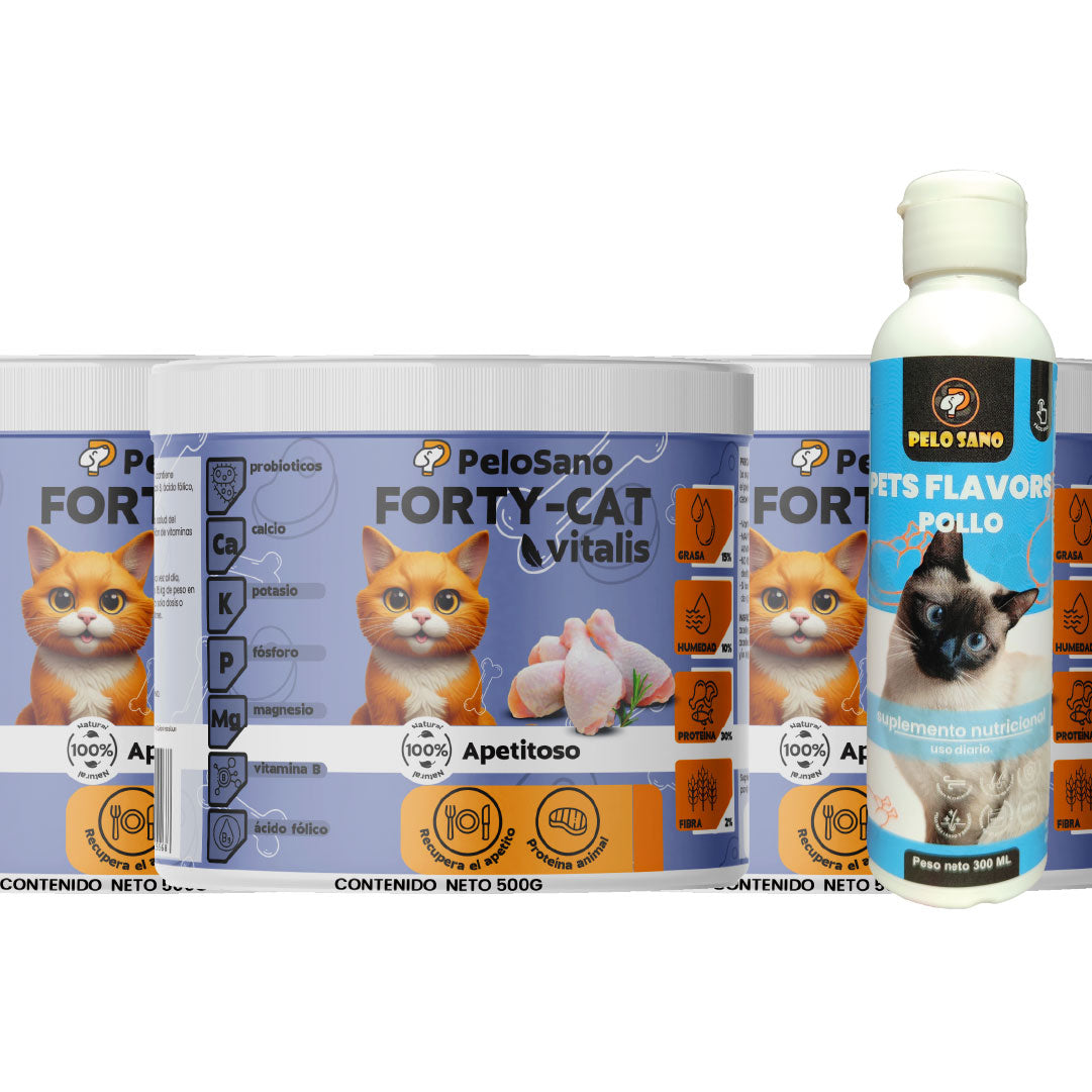 Combo 3 Forty-cat + 1 pelo sano