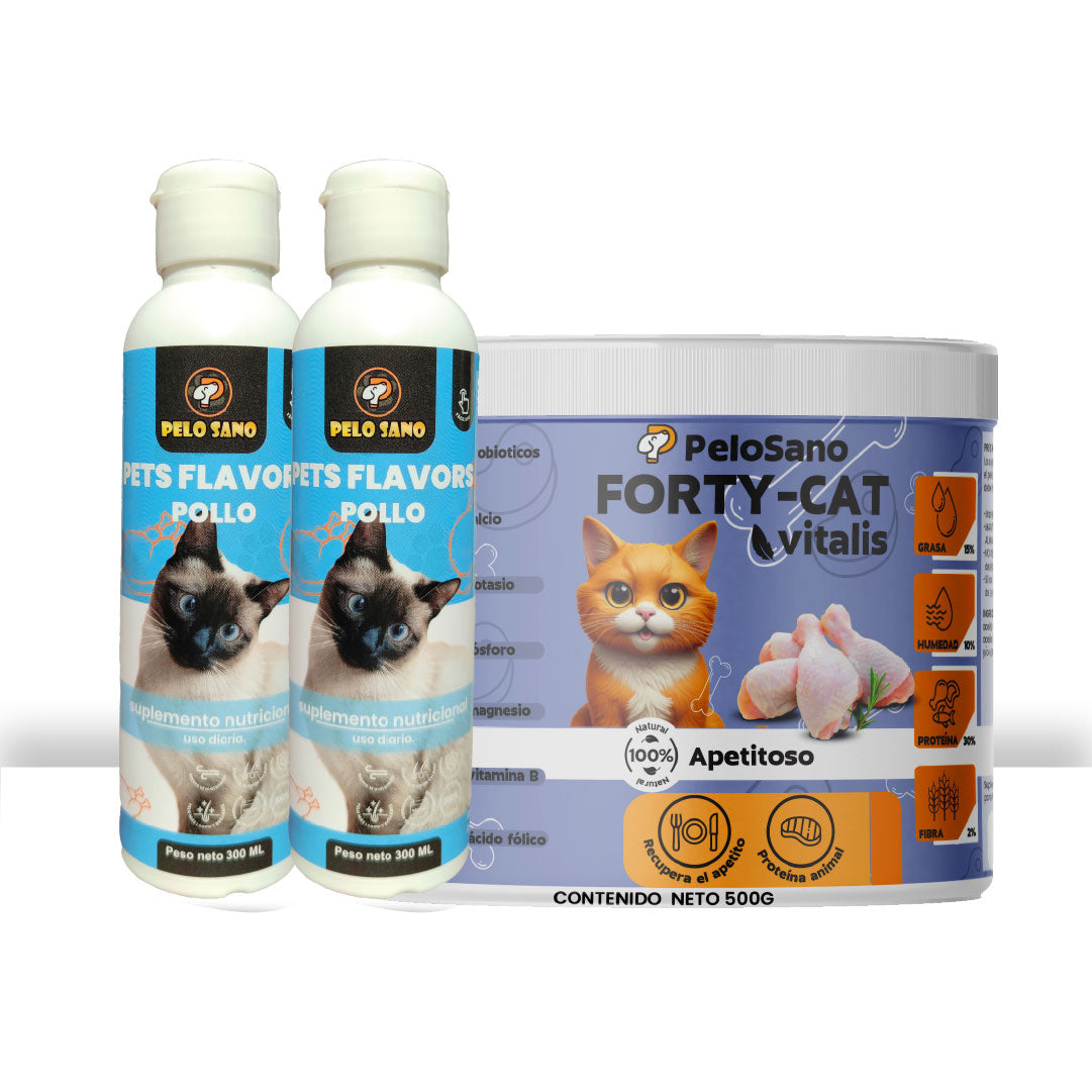 combo 2 suplmentos pelo sao gatos + 1 forty cat