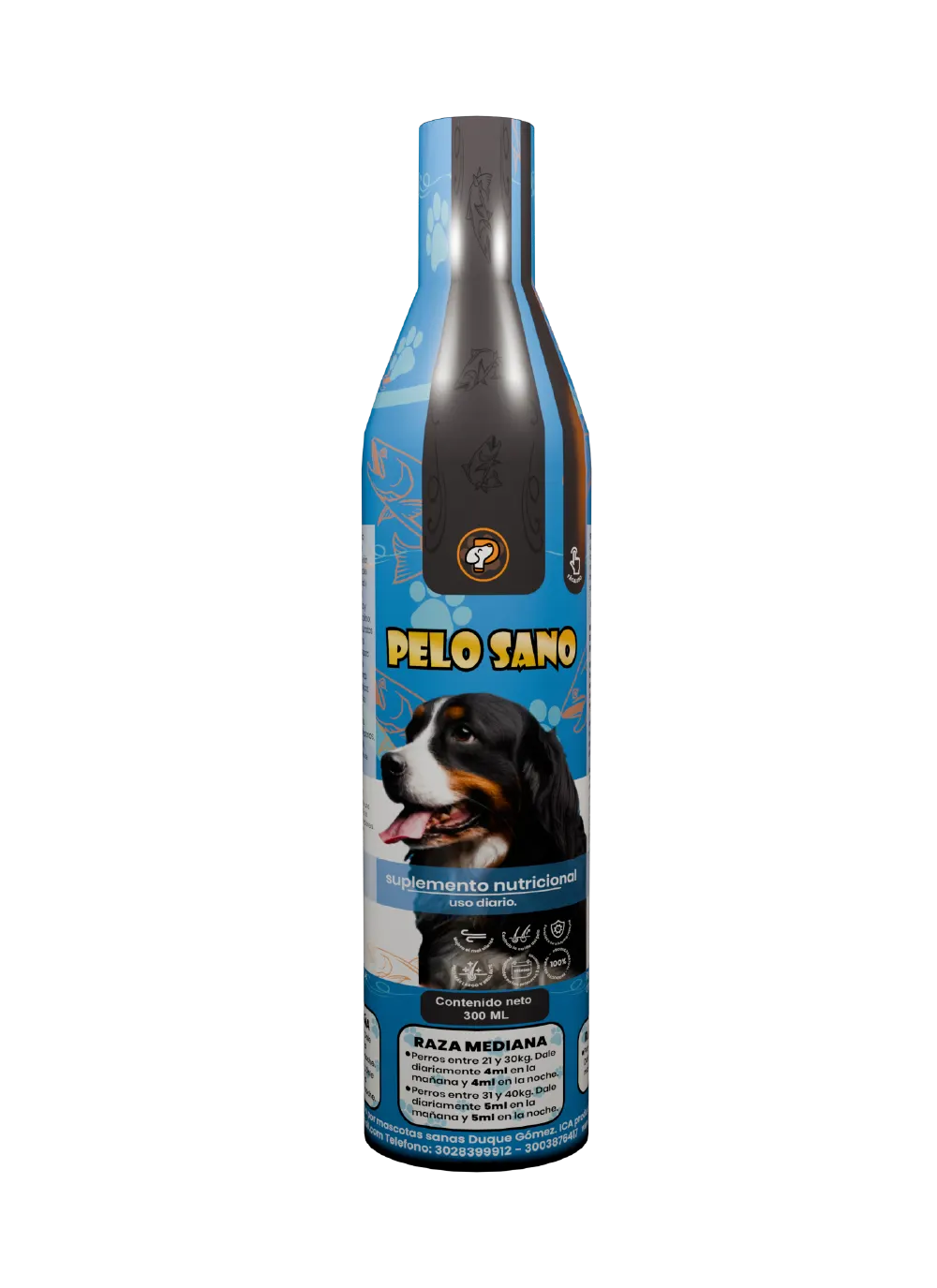 Suplemento para Caída de Pelo en Perros Pelo Sano x1 – Omega 3 Piel Sana y Pelaje Brillante