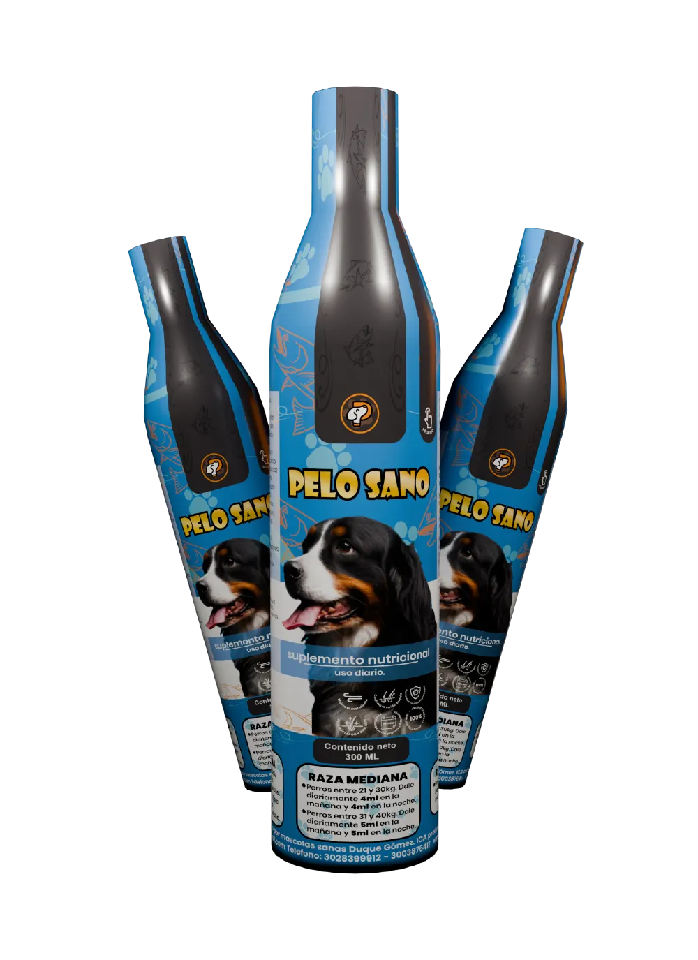 Suplemento para Caída de Pelo en Perros Pelo Sano x3 Ecuador – Omega 3 Tratamiento 3 Meses