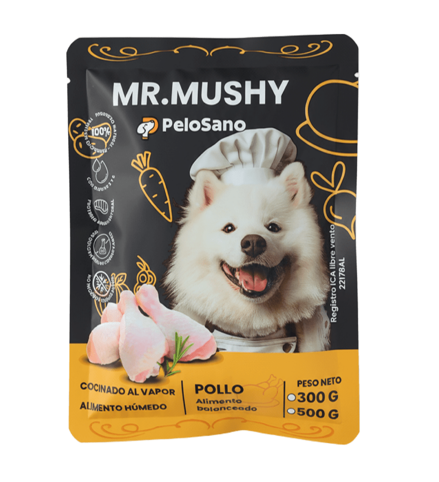 Mr. Mushy Alimento Húmedo Natural para Perros 300 g