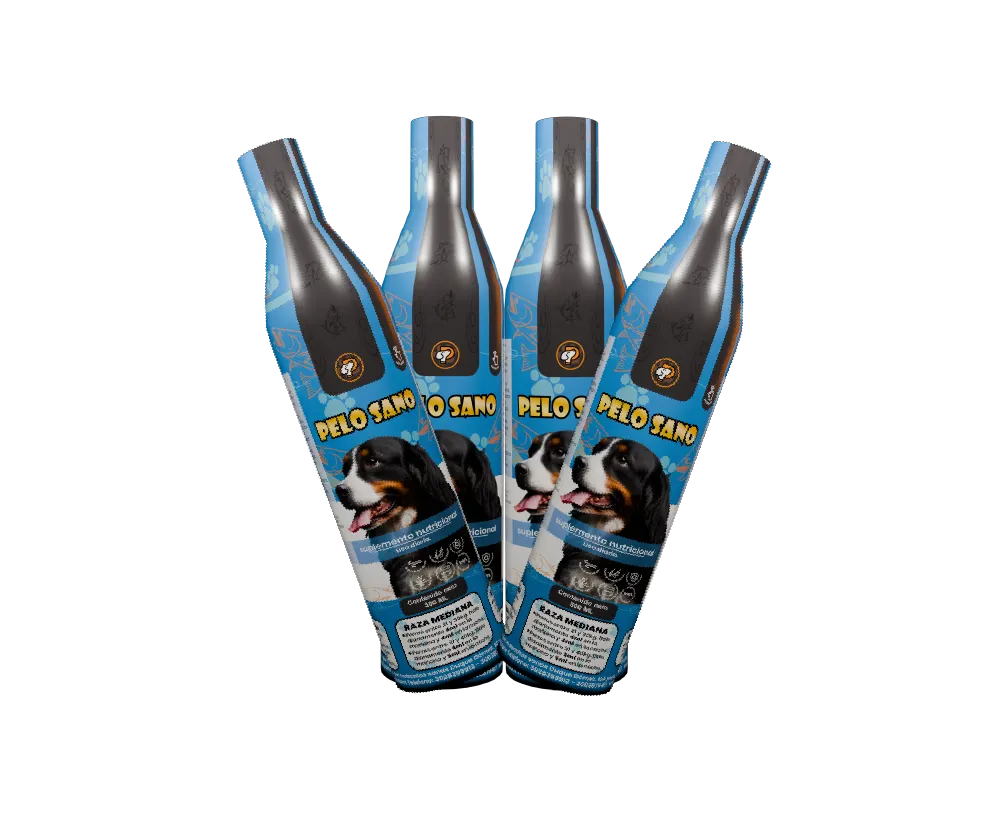 Suplemento para Caída de Pelo en Perros Pelo Sano x4 – Omega 3 Tratamiento 4 Meses